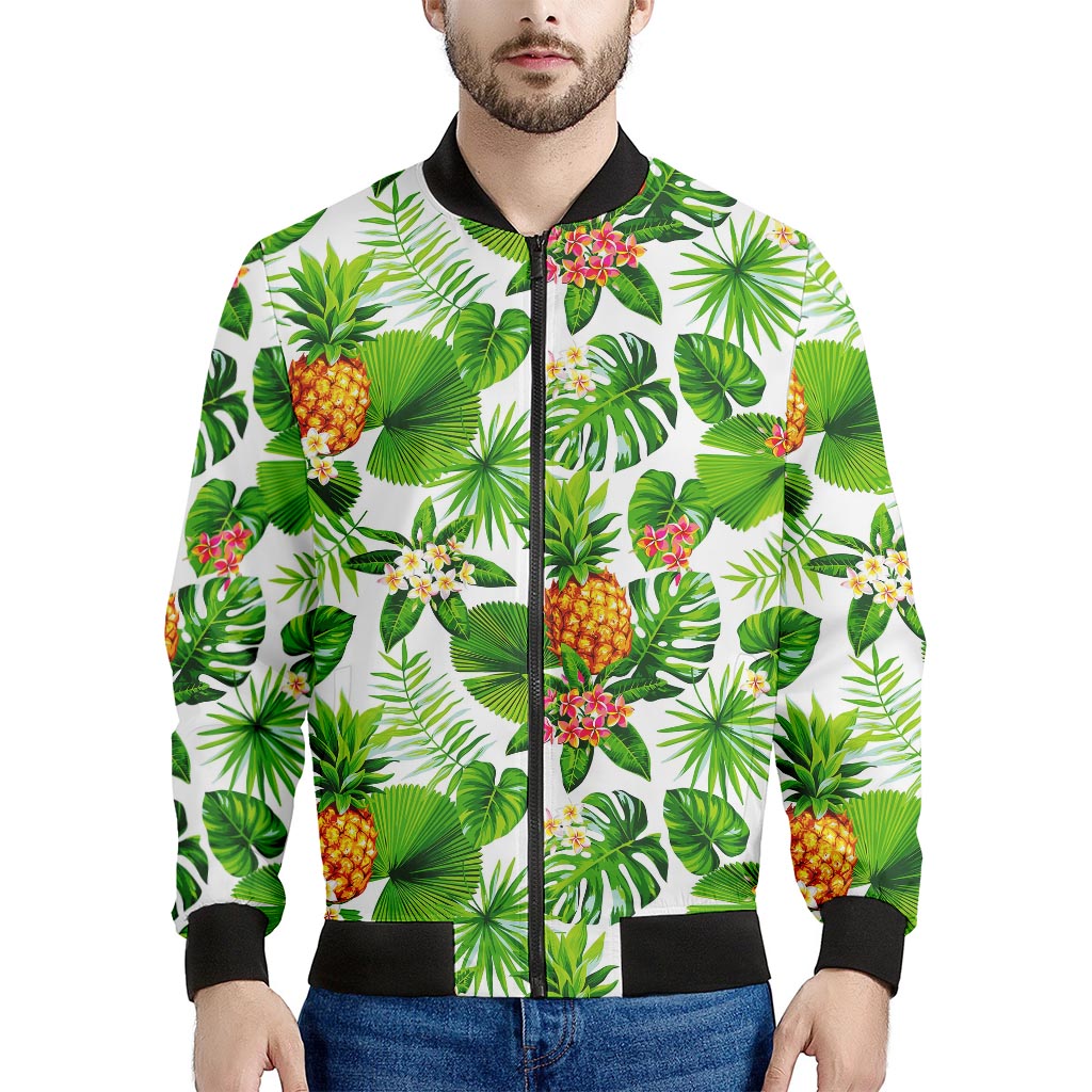 Aloha Hawaiian Pineapple Pattern Print Men's Bomber Jacket