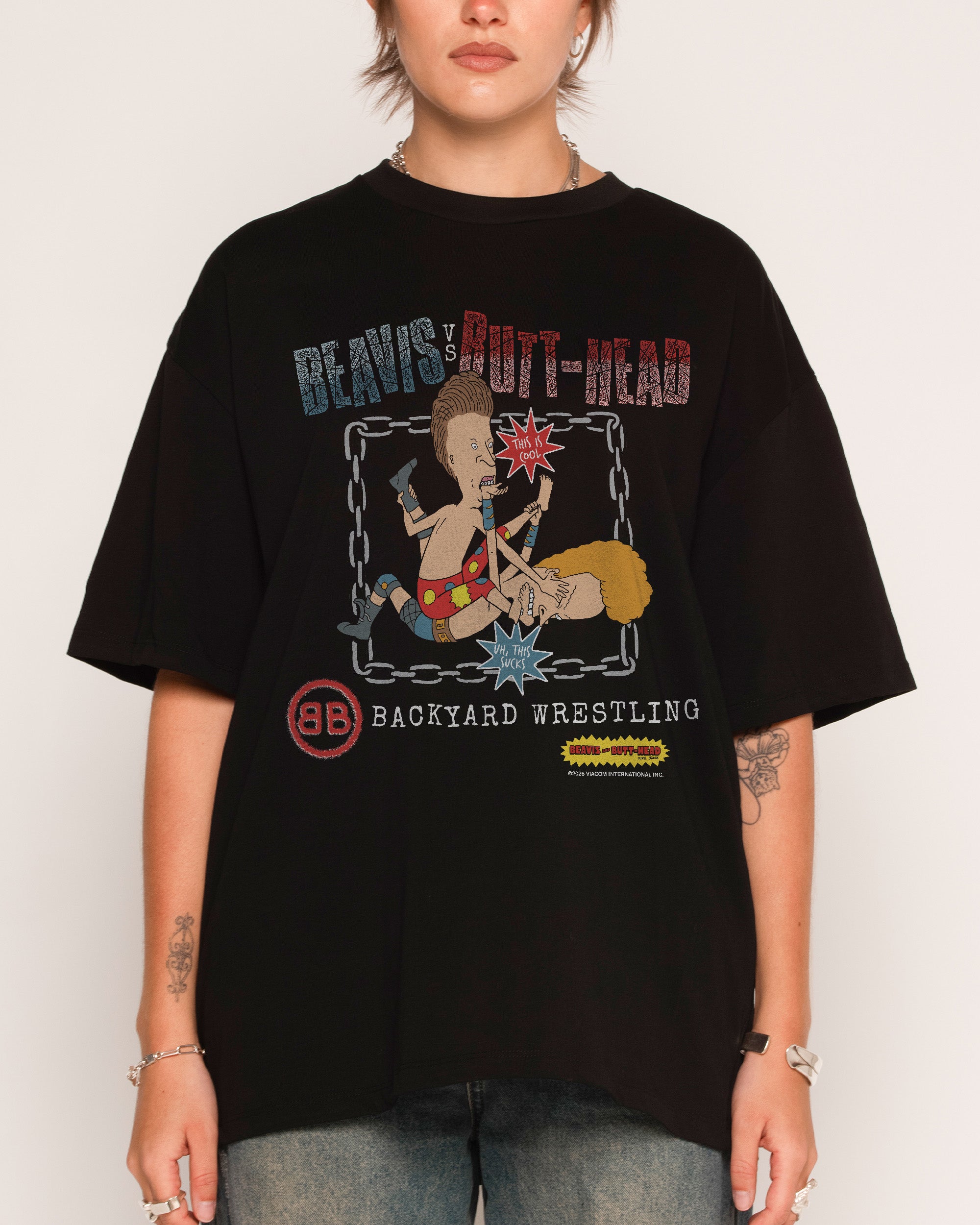 Backyard Wrestling Oversized Tee