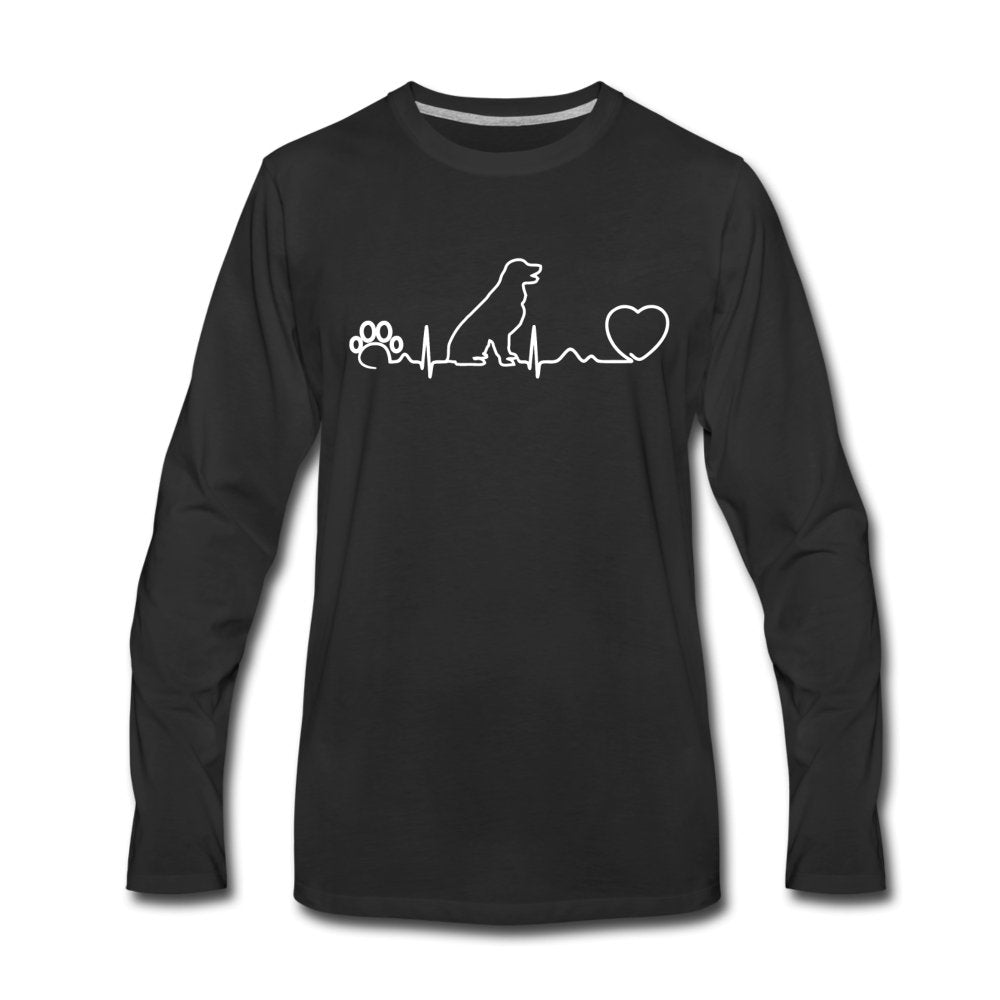 Dog heartbeat Men's Premium Long Sleeve T-Shirt